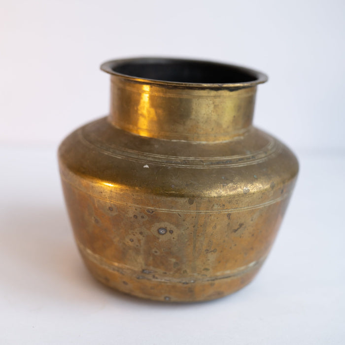 Round Brass Vases