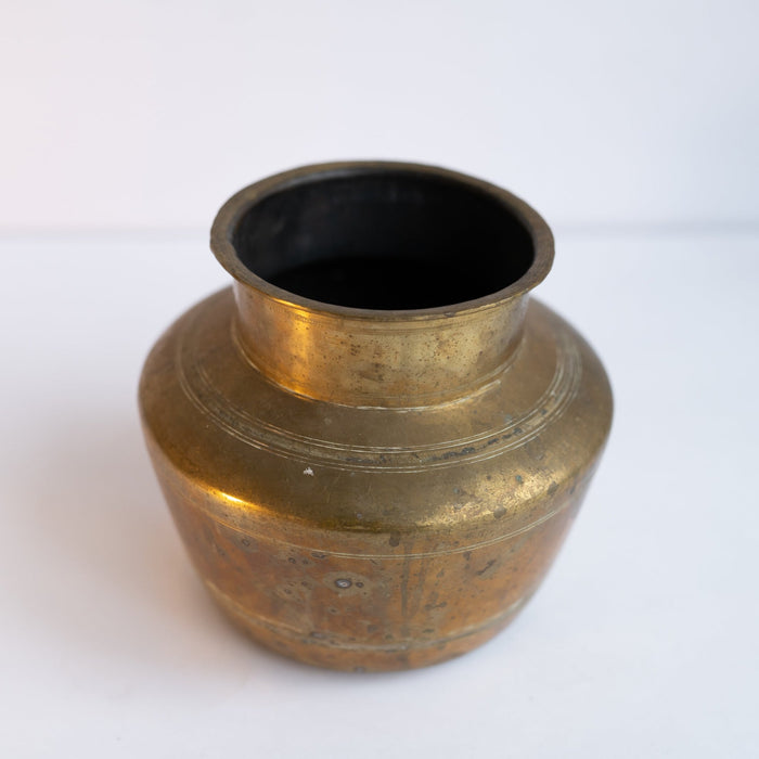 Round Brass Vases